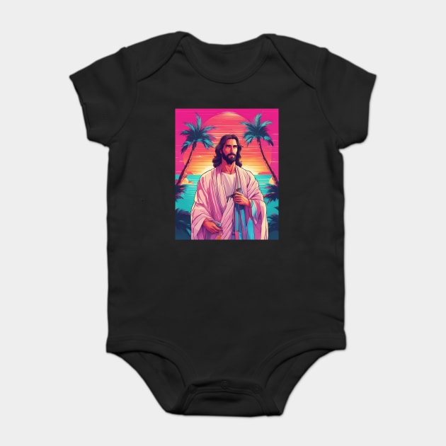 Jesus Christ Love One Another as I Have Loved You Baby Bodysuit by animegirlnft